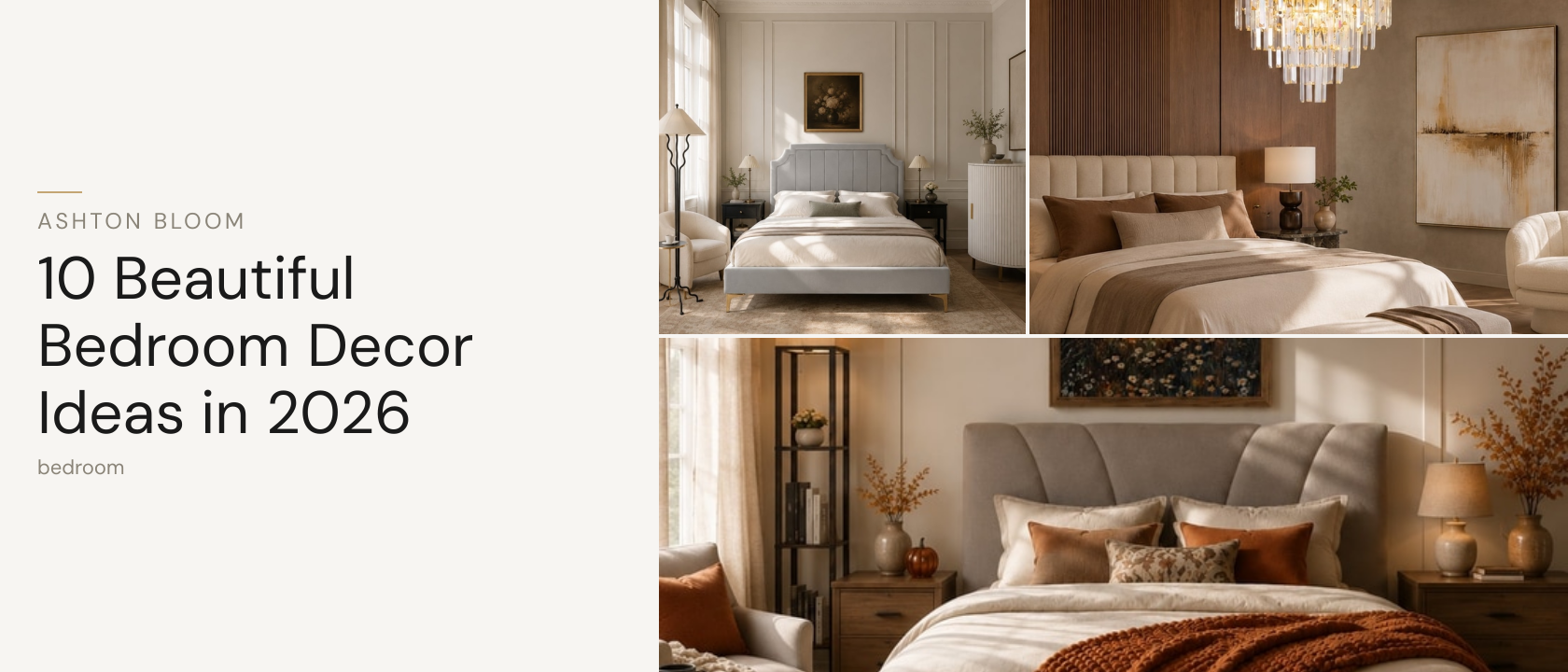 10 Beautiful Bedroom Decor Ideas in 2026