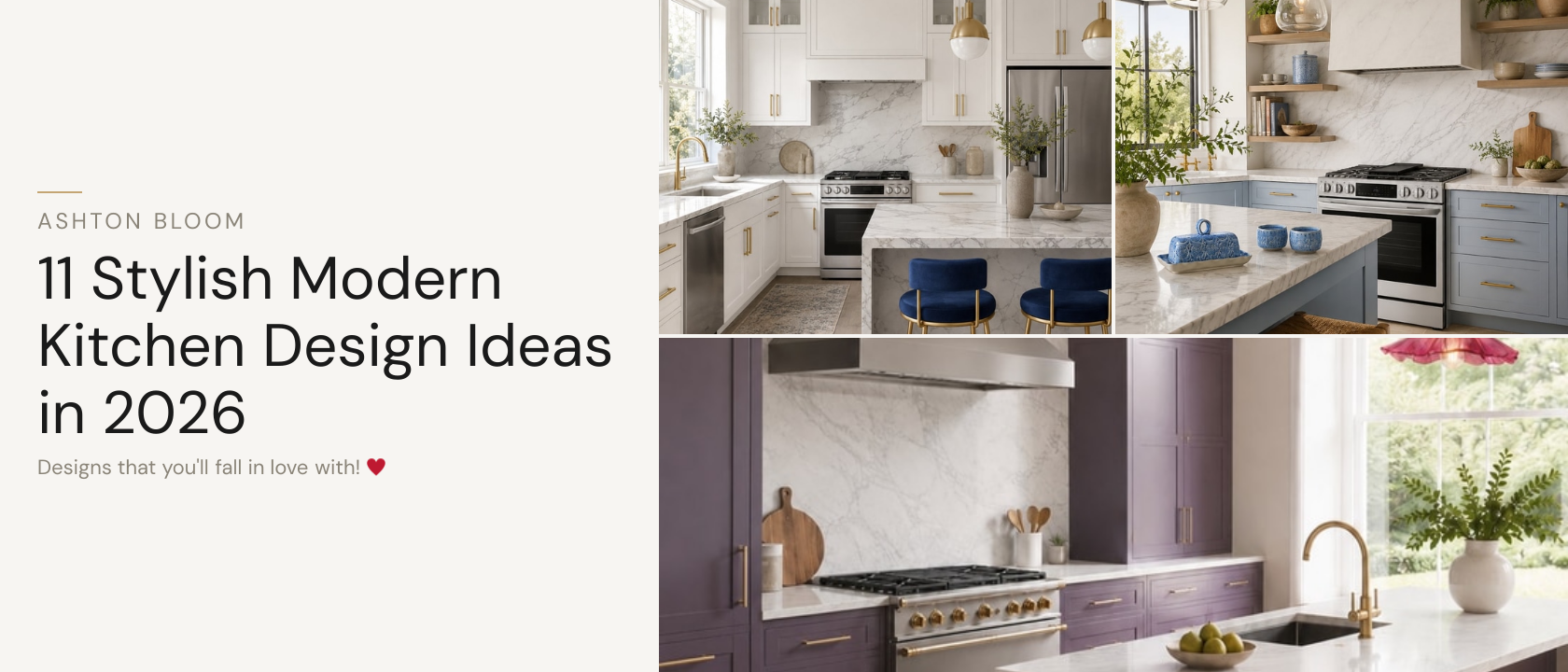 12 Stylish Modern Kitchen Design Ideas in 2026