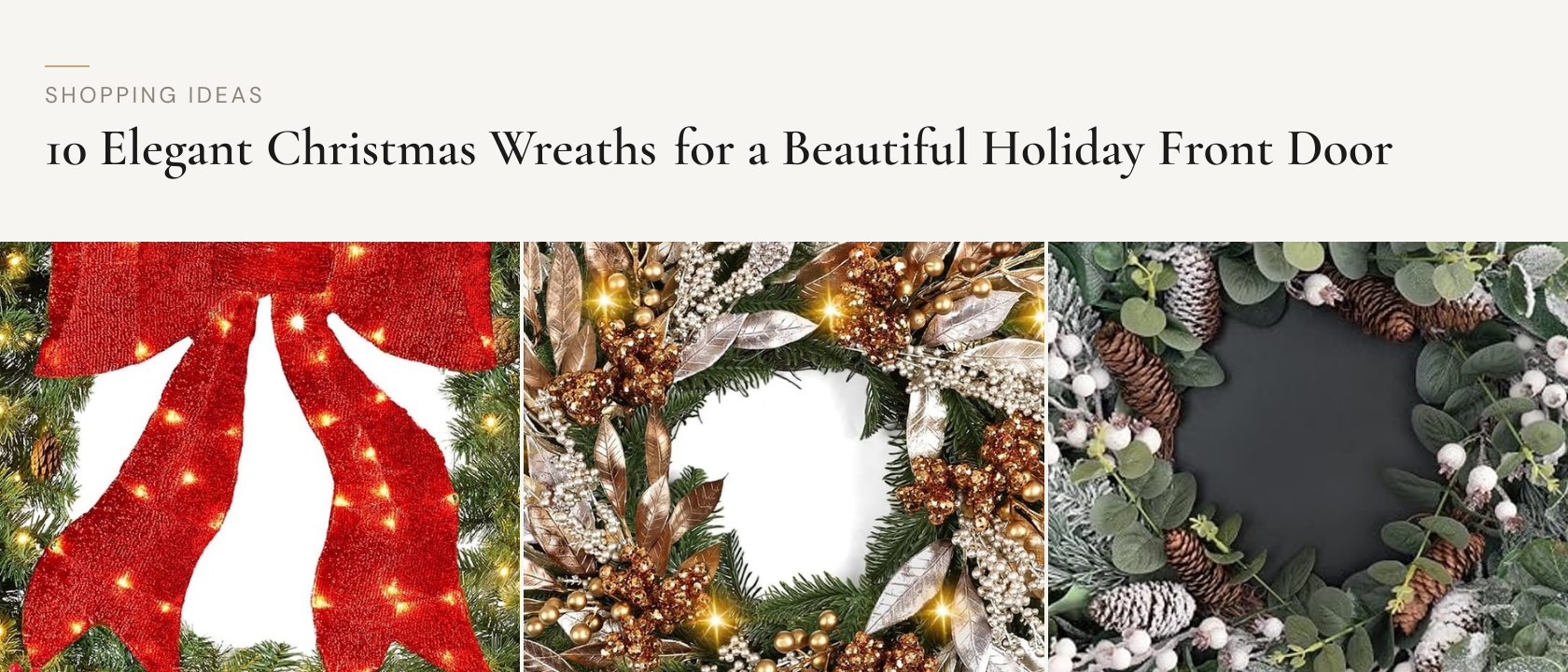 10 Elegant Christmas Wreaths for a Beautiful Holiday Front Door