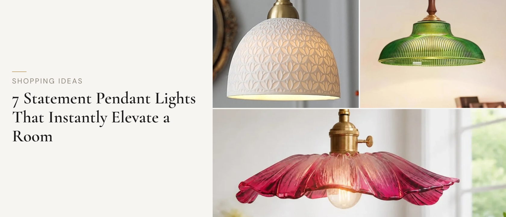 7 Statement Pendant Lights That Instantly Elevate a Room