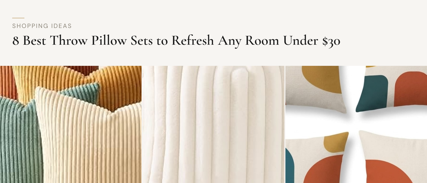 8 Best Throw Pillow Sets to Refresh Any Room Under $30
