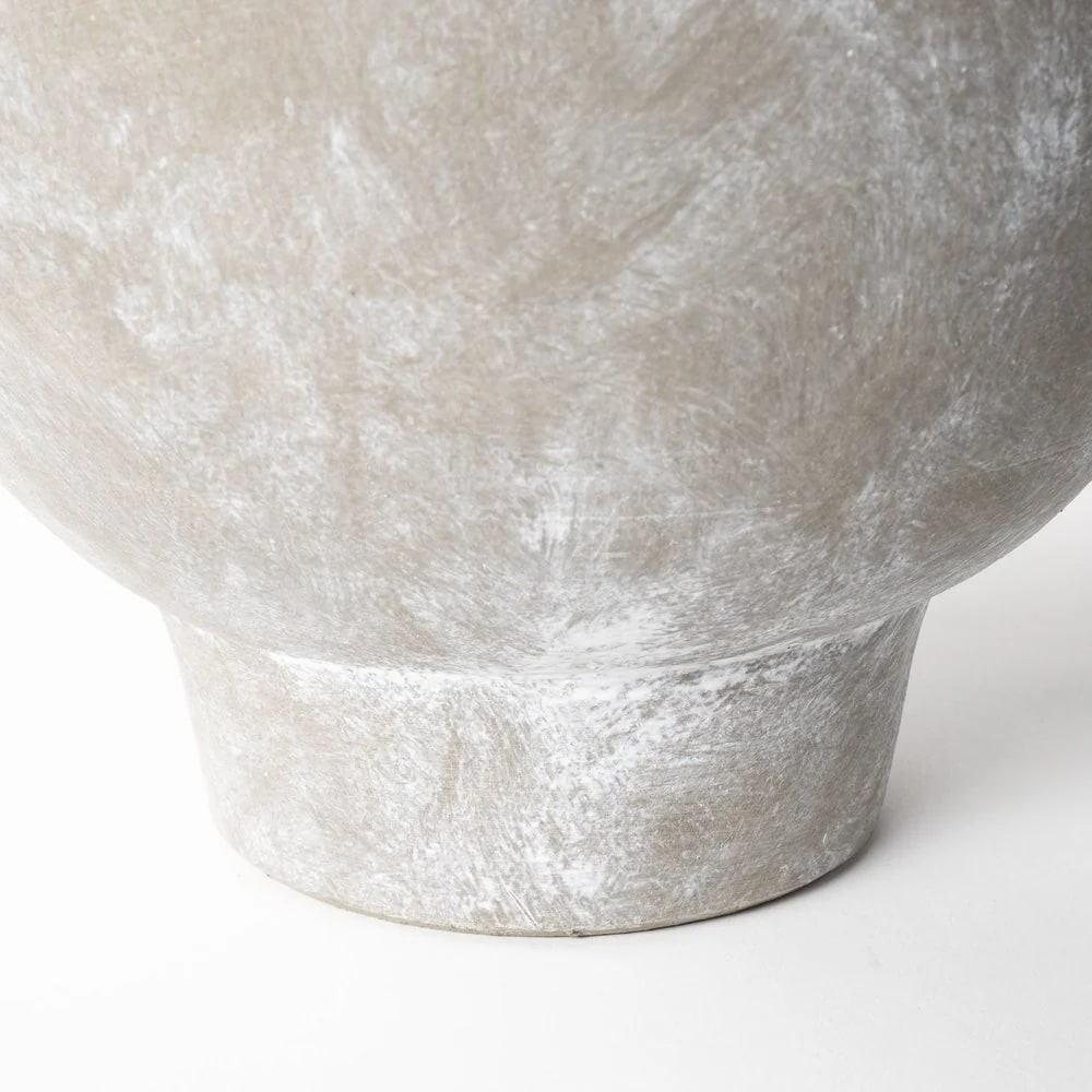 Abstract Cylinder Ceramic Table Vase in Brown - Photo 4