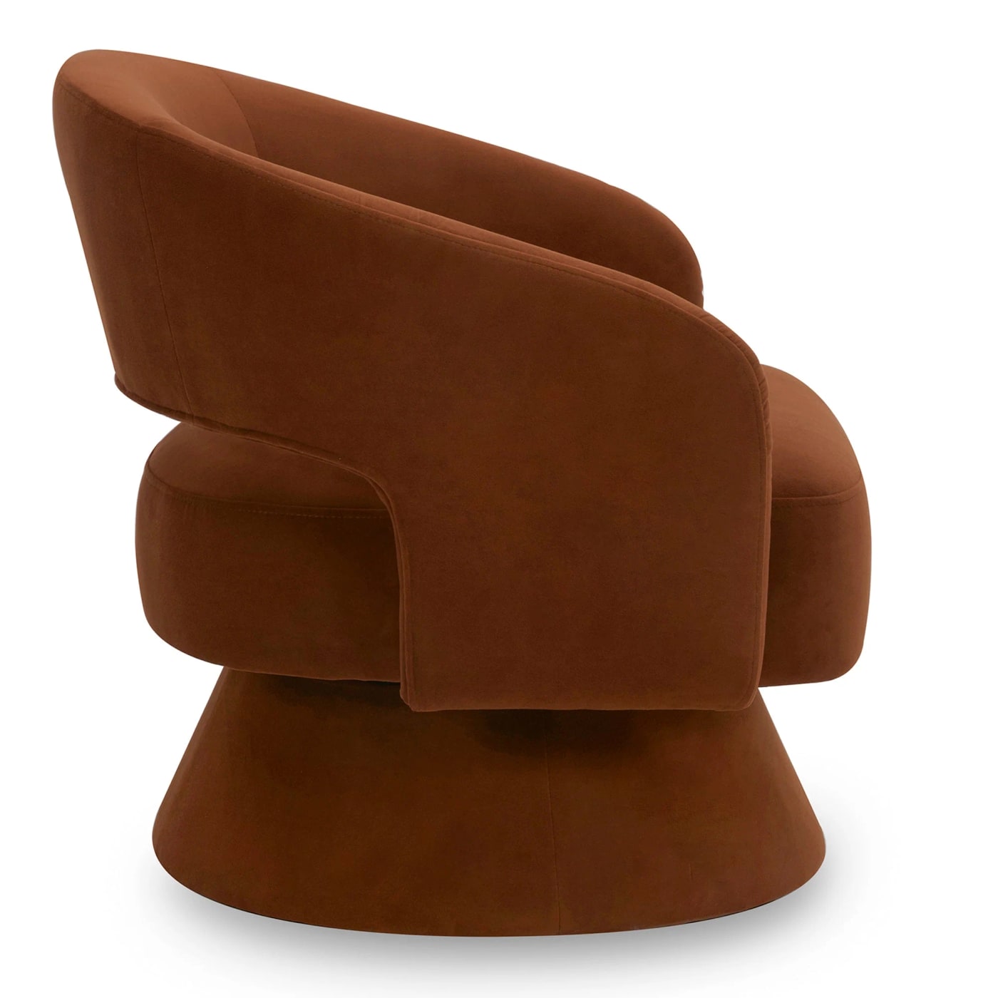 Ambre Velvet Swivel Accent Chair - Photo 3