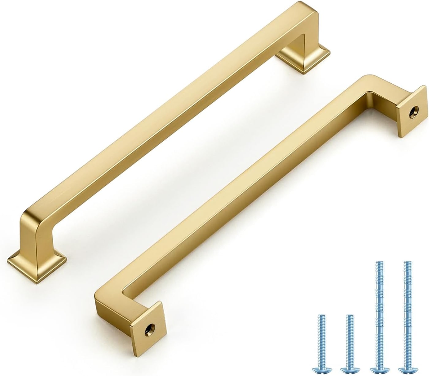 Arch Bow Zinc Cabinet Pulls, 6.25-Inch 10-Pack - Brushed Gold