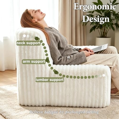 32" Armless Boneless Accent Chair - Photo 4