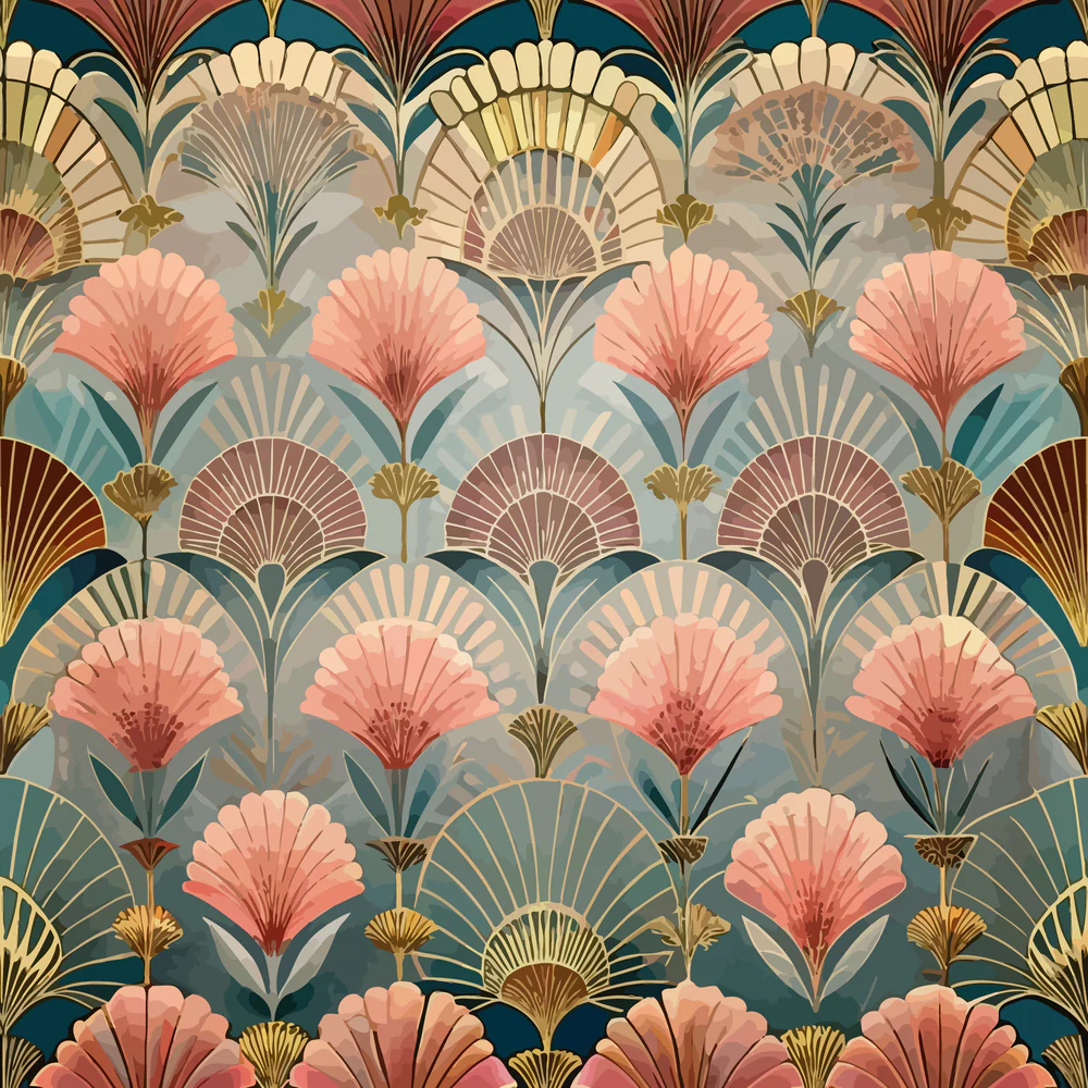 Art Deco Florals Quilting Cotton