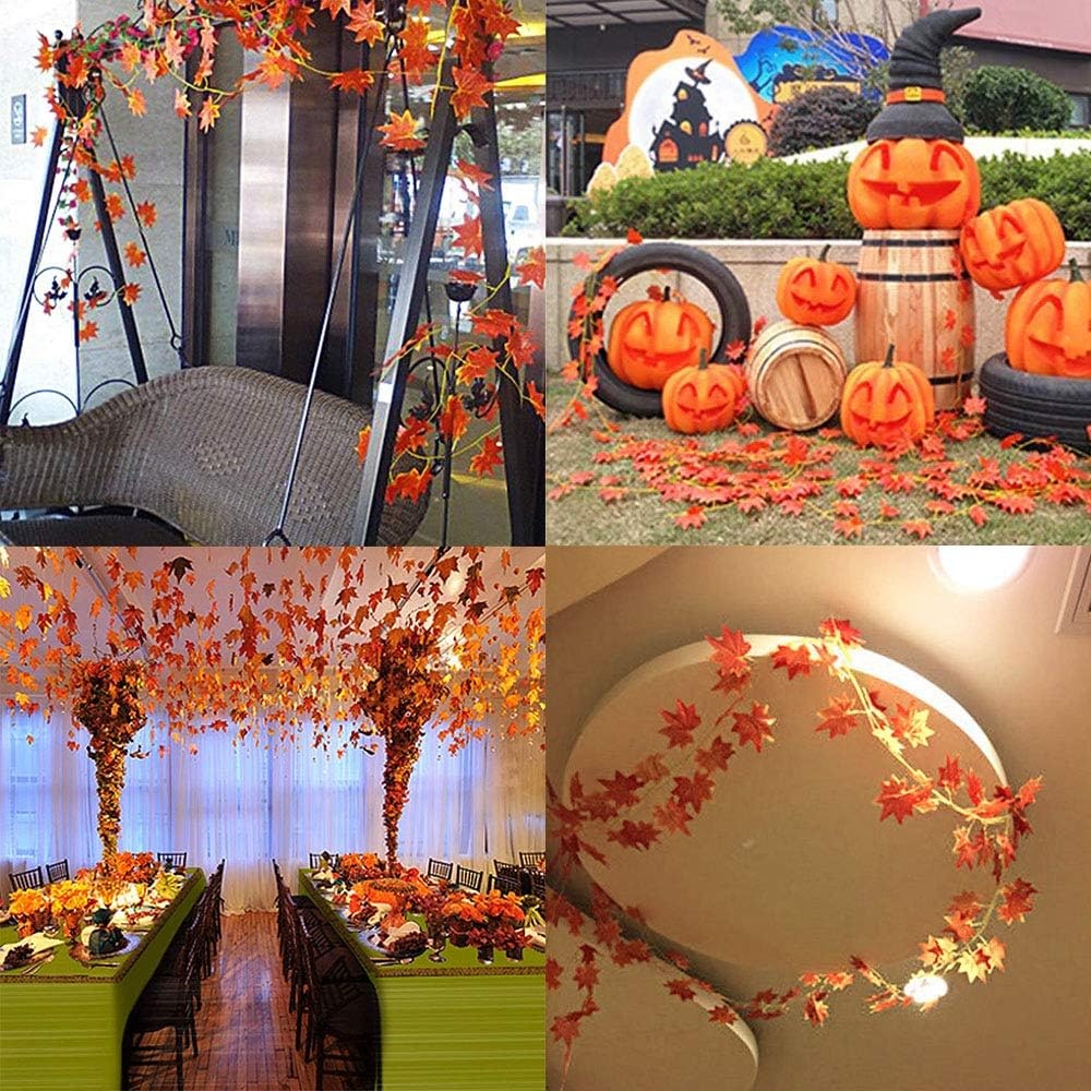 Artificial Fall Maple Leaf Garland, 90 Feet - Photo 4