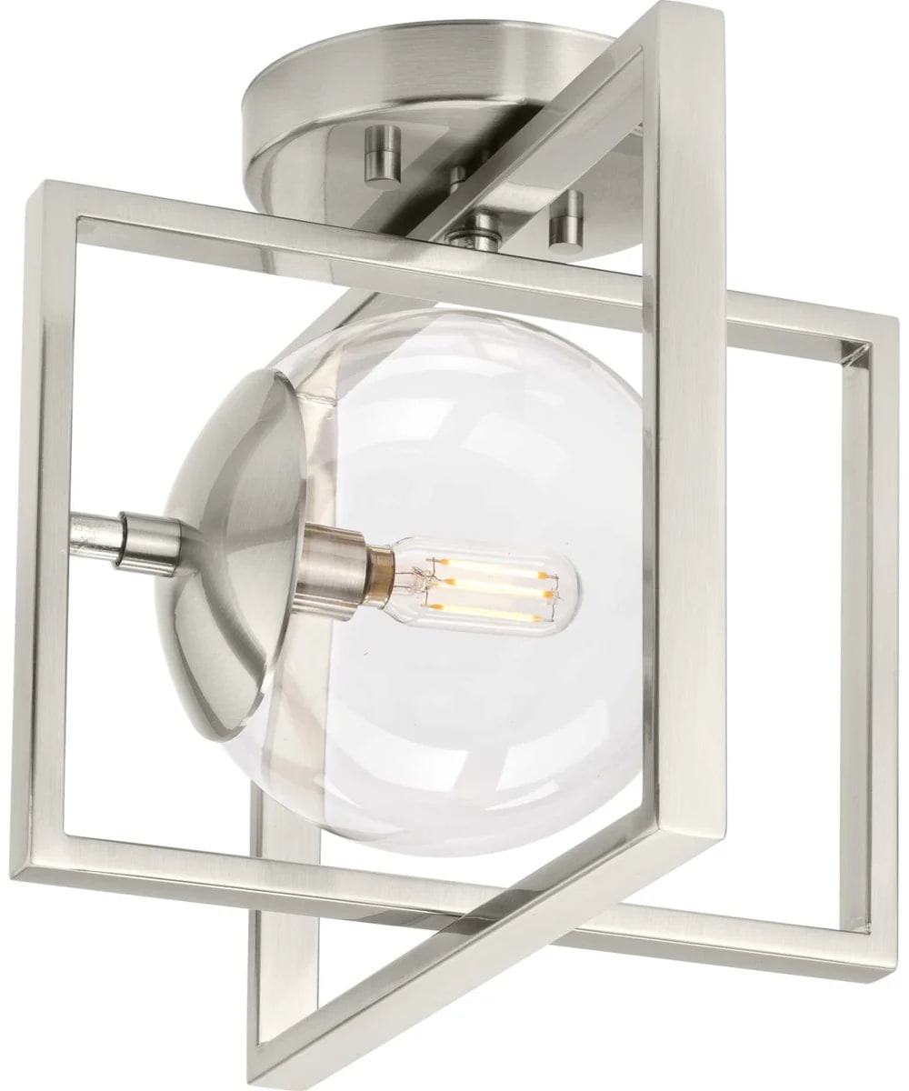 Atwell Geometric Glass Semi-Flush Ceiling Light - Photo 4