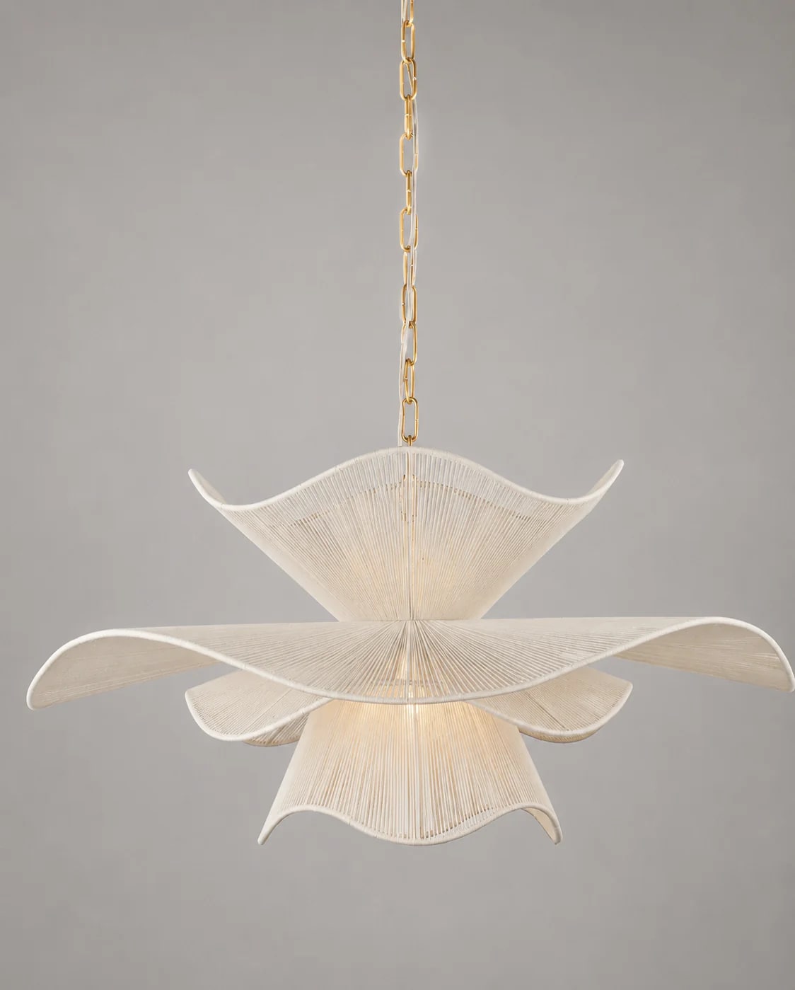 Bloom Woven Aureline Chandelier - Beige