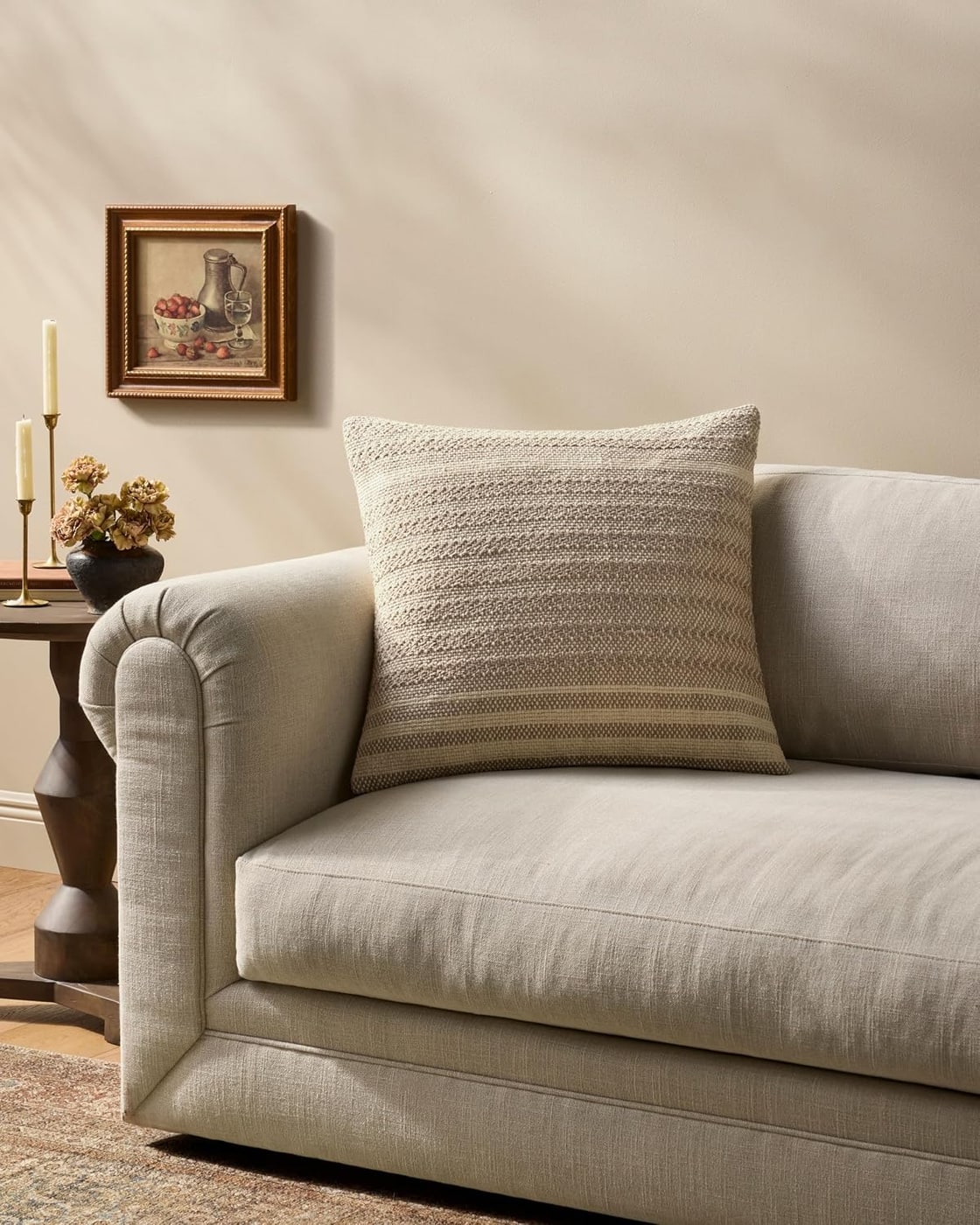 Brown & Tan Plaid Throw Pillow - Photo 4