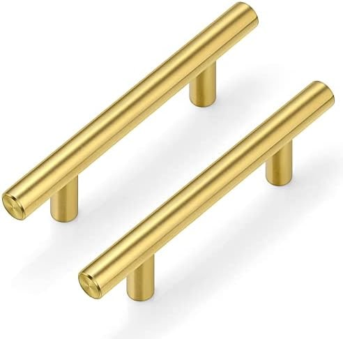 Round Brushed Brass Cabinet Pulls, 30-Pack - Photo 3