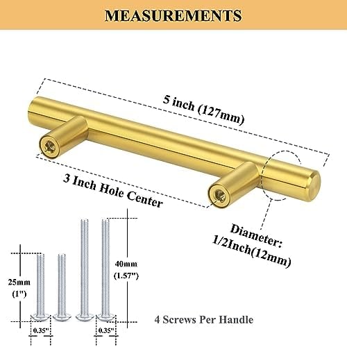 Round Brushed Brass Cabinet Pulls, 30-Pack - Photo 4