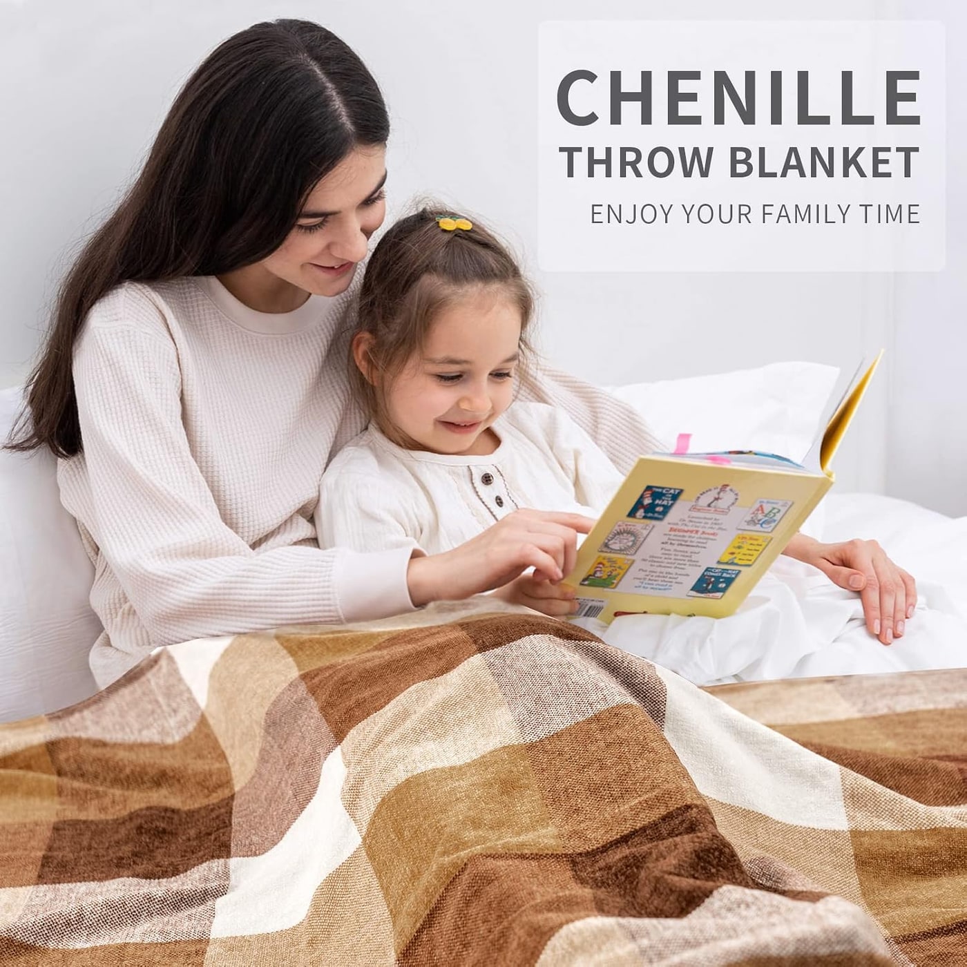 Chenille Buffalo Plaid Throw Blanket - Photo 3