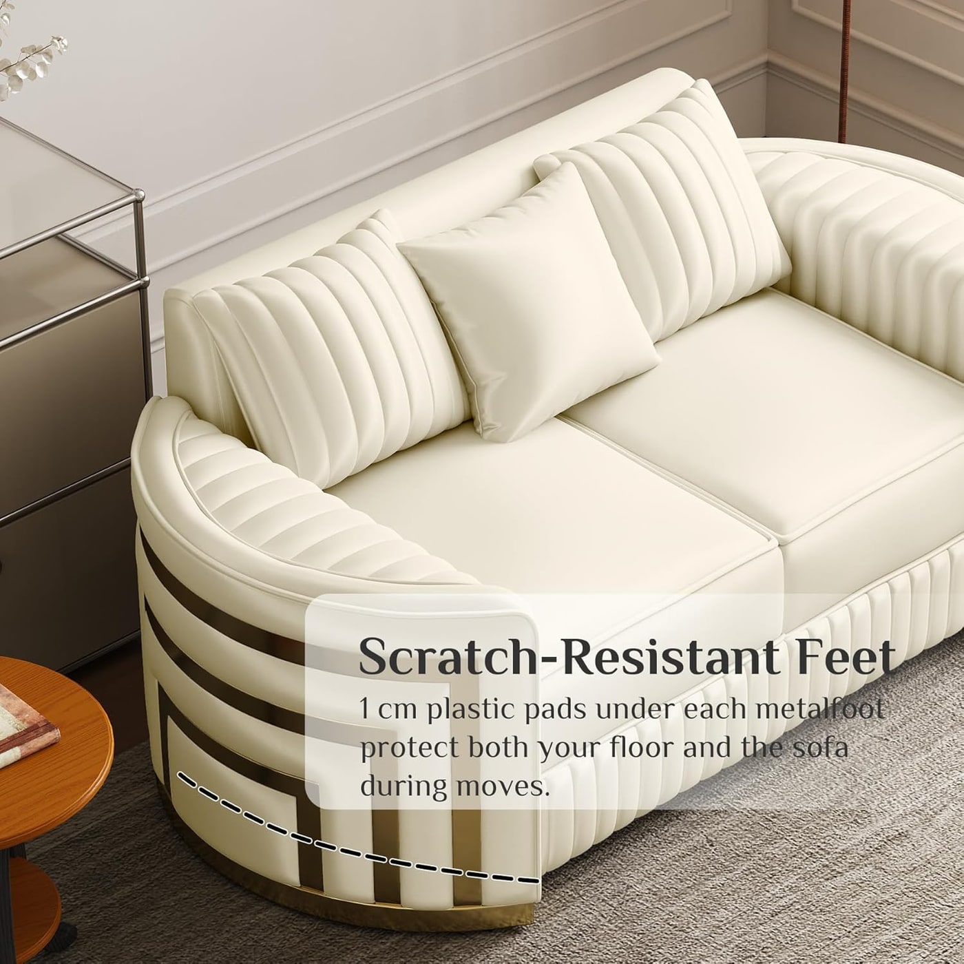 Two-Piece Tufted Velvet Chesterfield Sofa and Loveseat Set - Photo 4