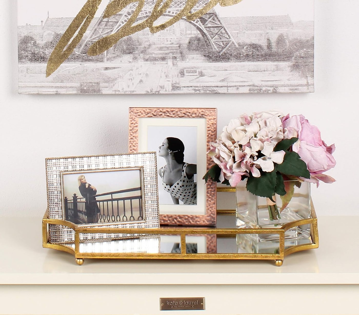 Mirrored Scalloped Metal Decorative Tray - Photo 3