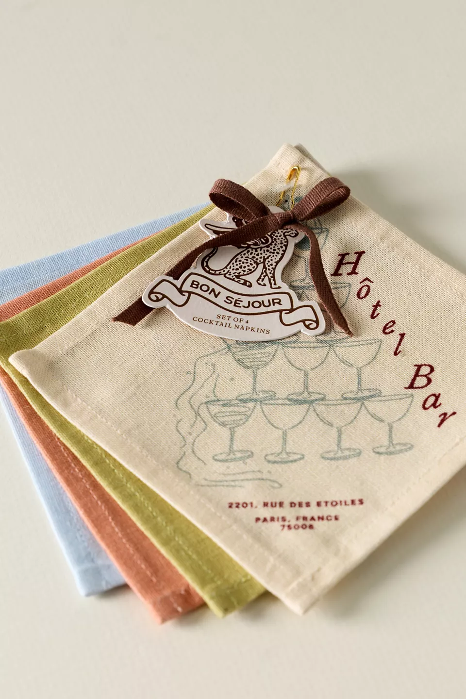 Woven Cotton Cocktail Napkins, Set of Four - Photo 4