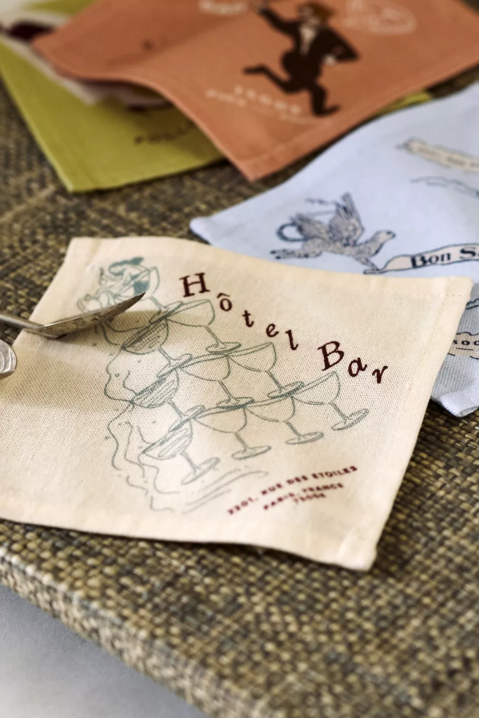 Woven Cotton Cocktail Napkins, Set of Four - Multi