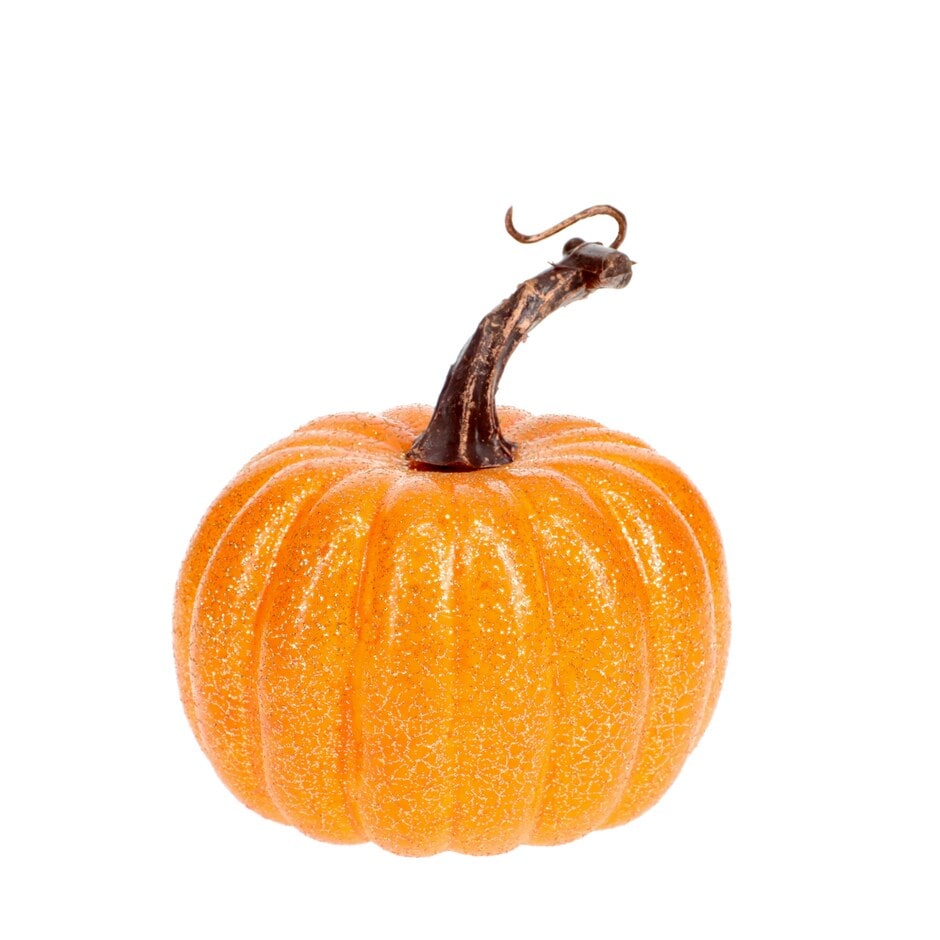 Crackle Finish Foam Pumpkins - Orange