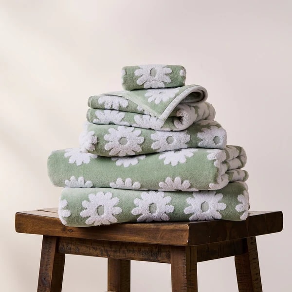 Daisy Field Six-Piece Cotton Towel Set - Photo 3