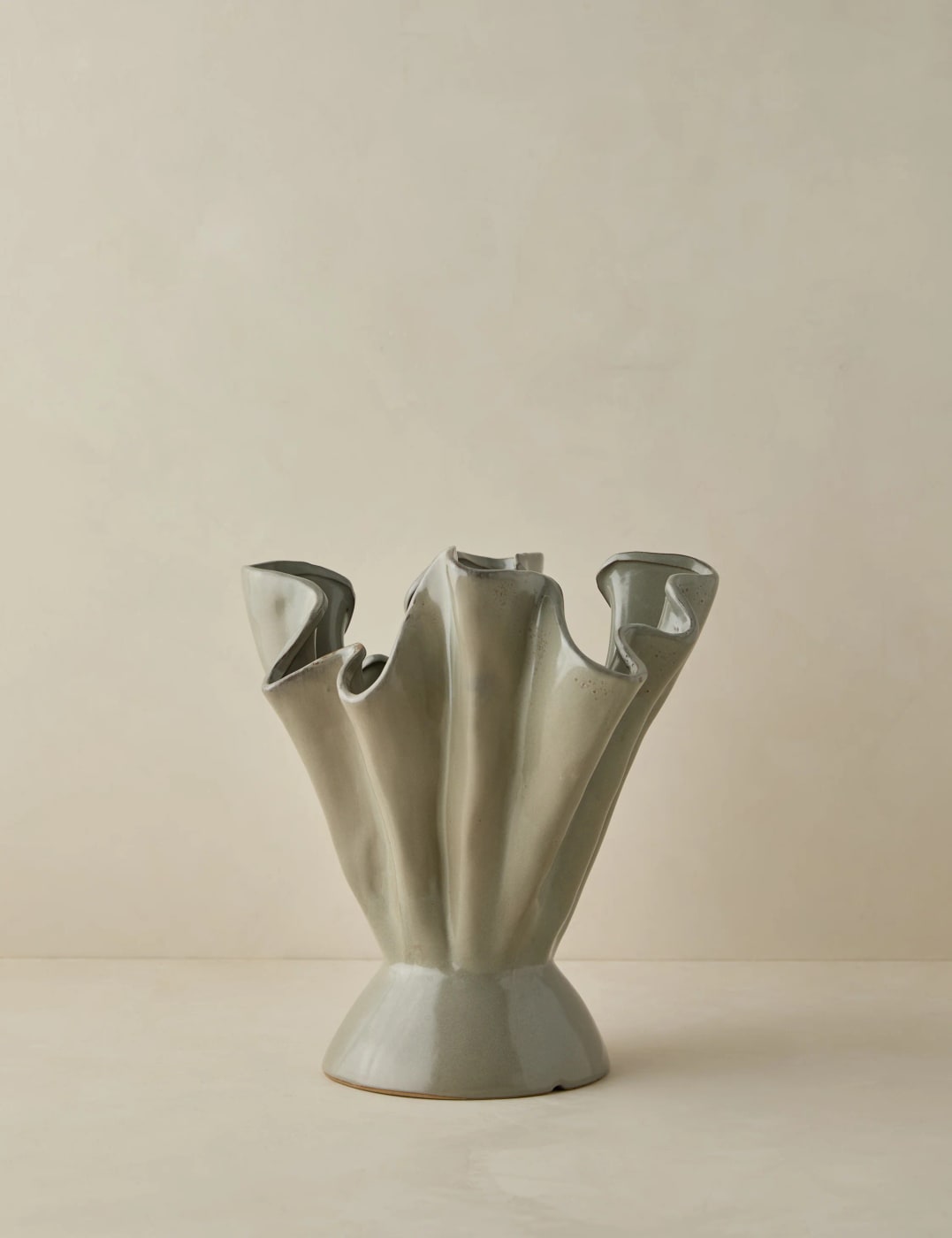 Ruffled Stoneware Darcia Vase - Photo 2