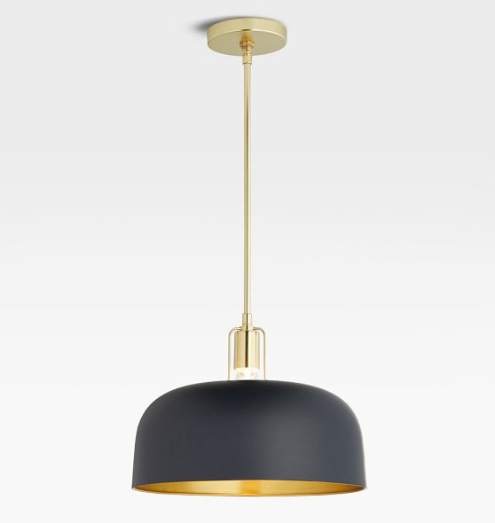 Dekum 16-Inch Metal Dome Pendant