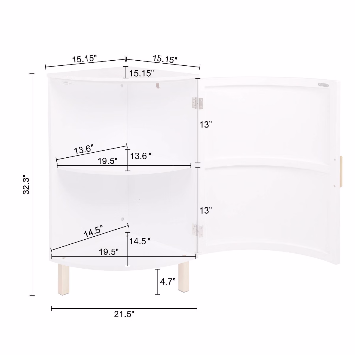 Dorion Corner Channel Front Cabinet - Photo 3