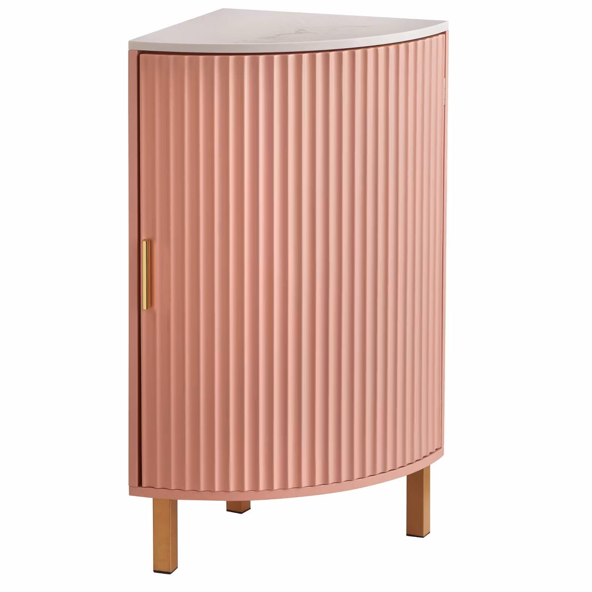 Dorion Corner Channel Front Cabinet - Pink