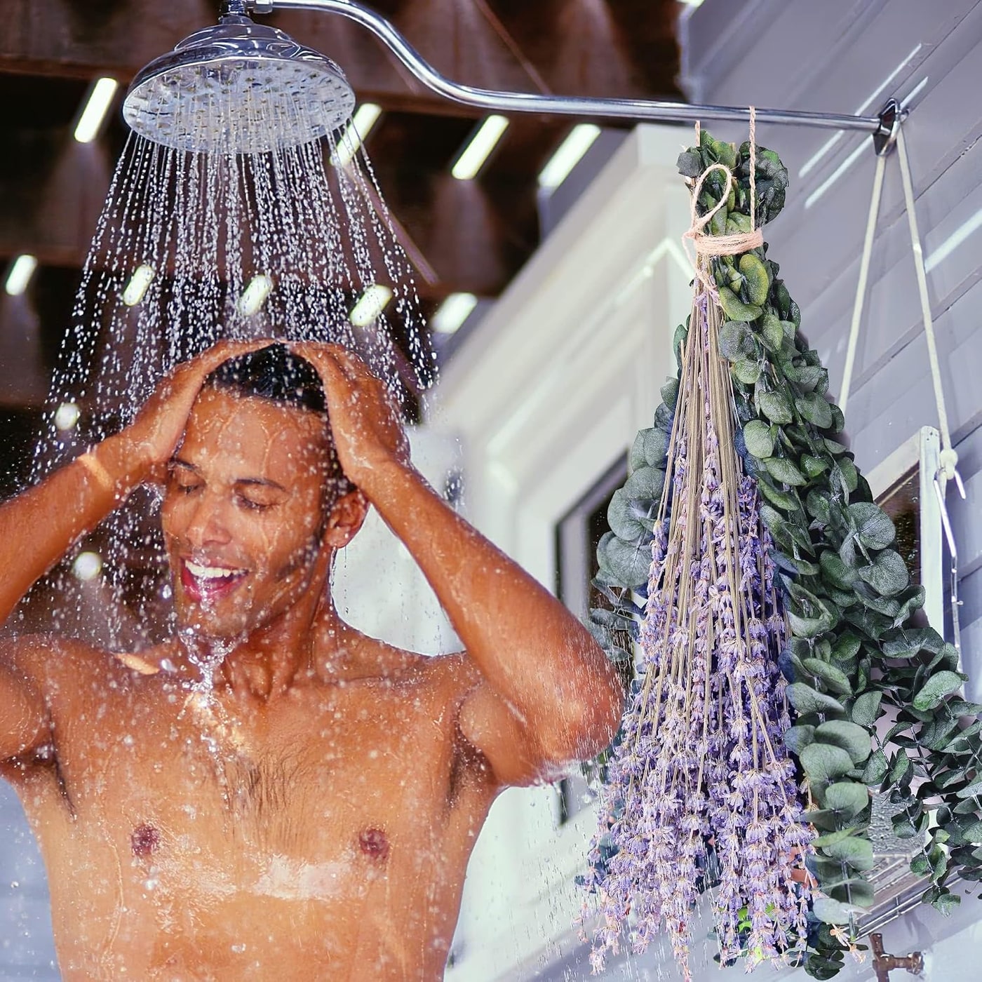 Preserved Eucalyptus & Lavender Shower Hanging Bundle - Photo 2