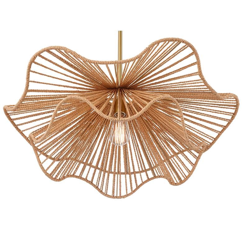Largo Rope-Wrapped Gold Pendant Light - Photo 2