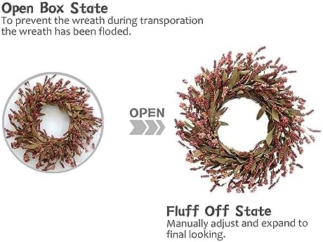 20-Inch Fall Artificial Flower String Wreath - Photo 4
