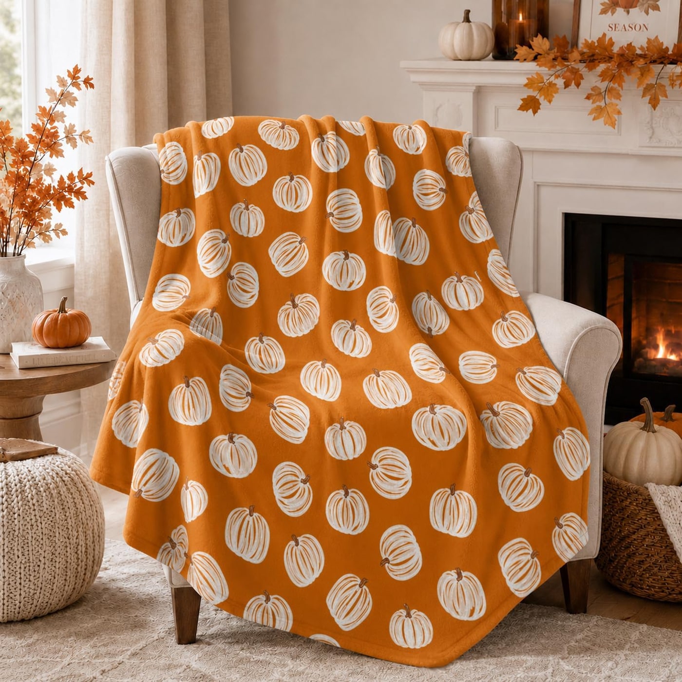 Autumn Plaid Flannel Throw Blanket - Photo 4