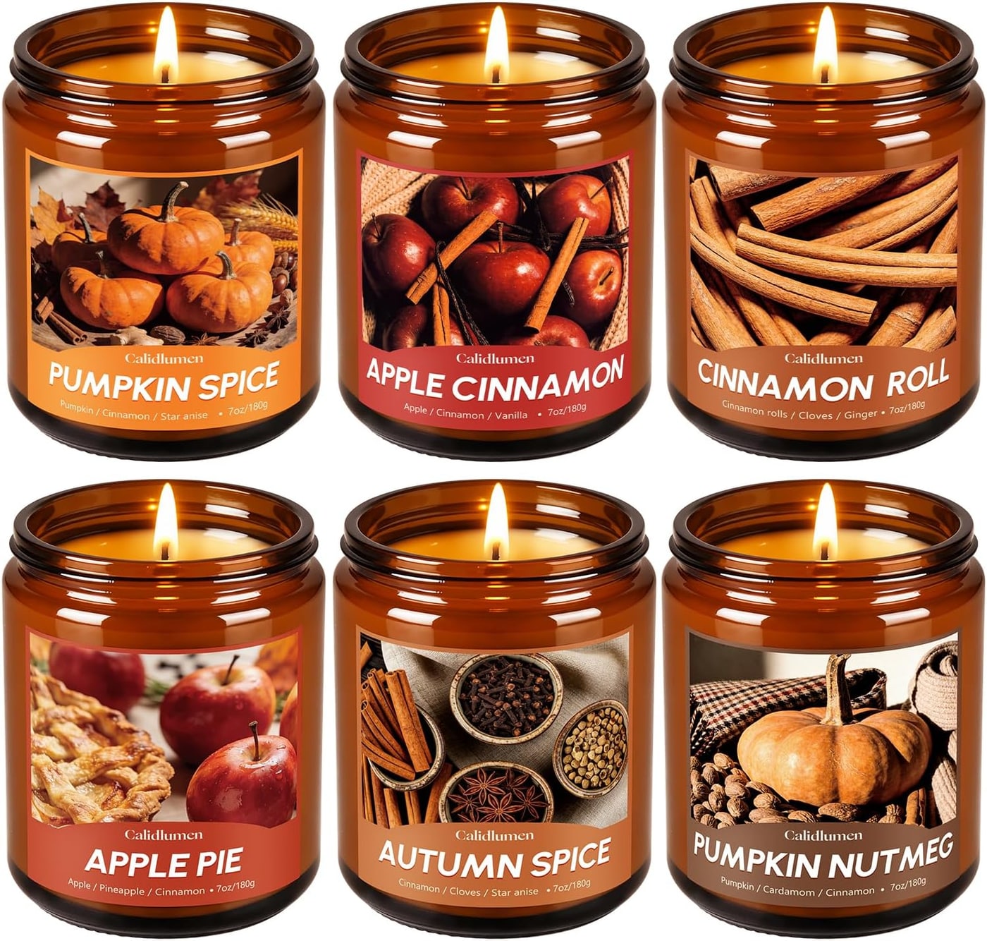 Six-Piece Fall Scented Soy Candle Gift Set - Photo 3