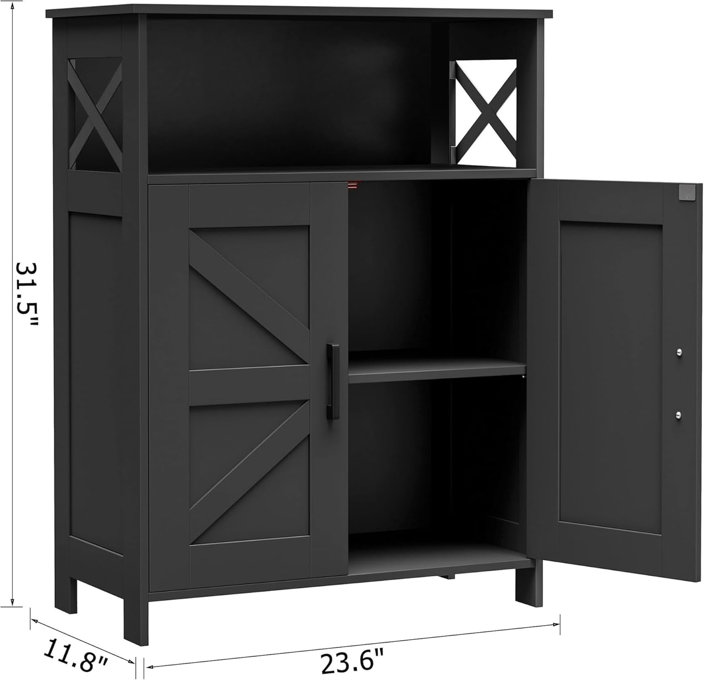 Freestanding Farmhouse Storage Cabinet with Barn Doors - Photo 3