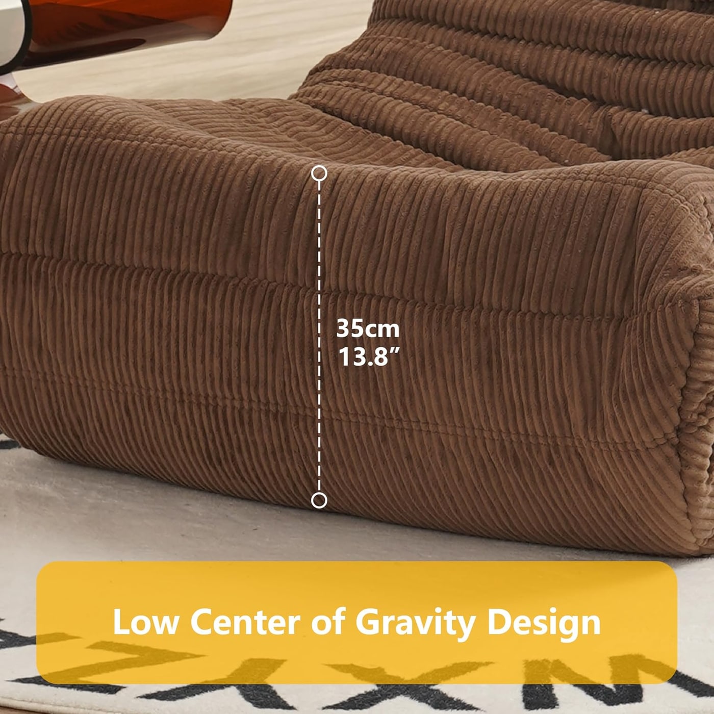 Fireside Corduroy Floor Lounge Chair - Photo 2