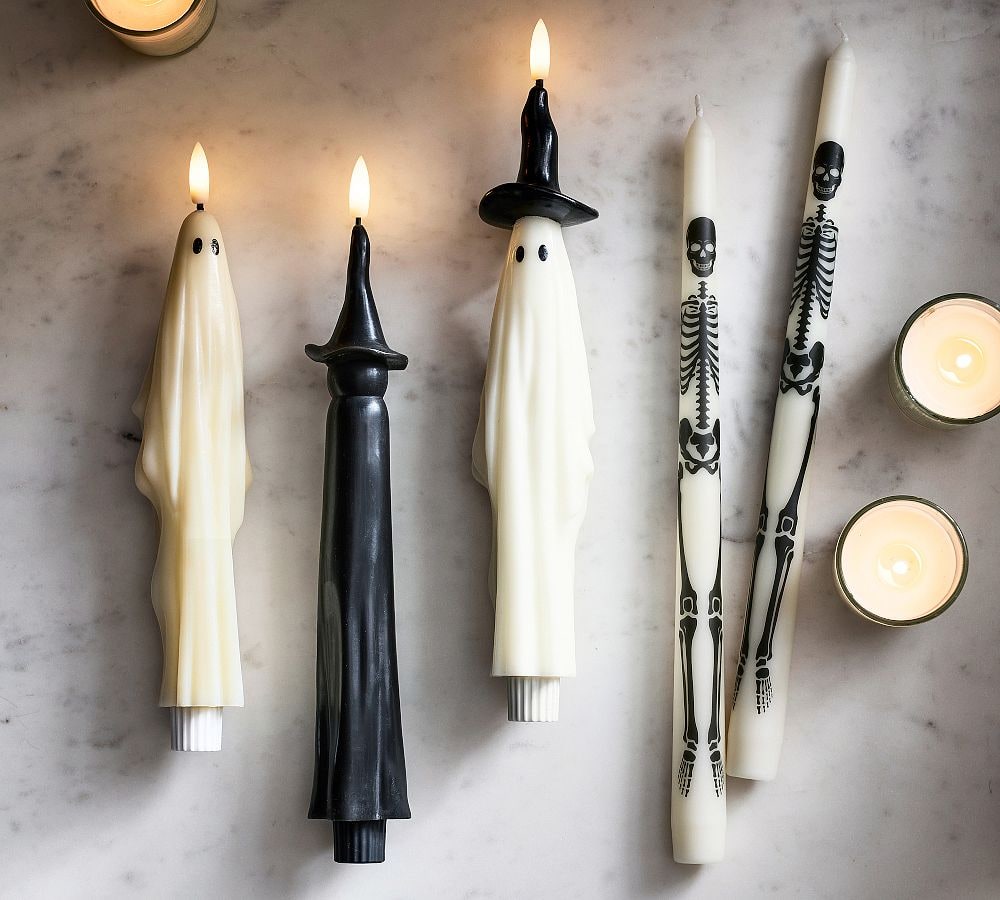 Halloween Flameless Sculpted Taper Candles