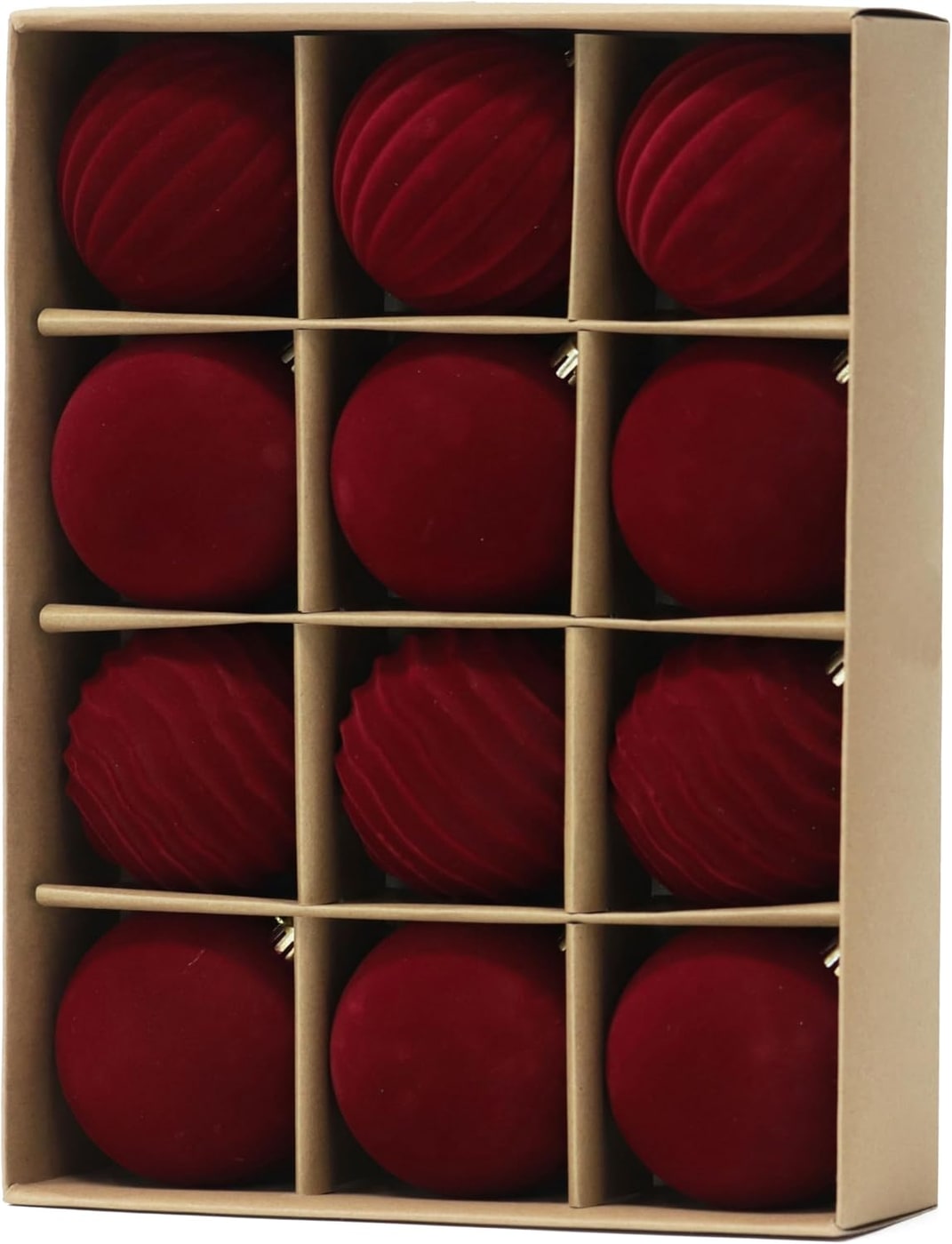 Flocked Velvet Ball Ornaments, Set of 12 (3.15 Inch) - Photo 2