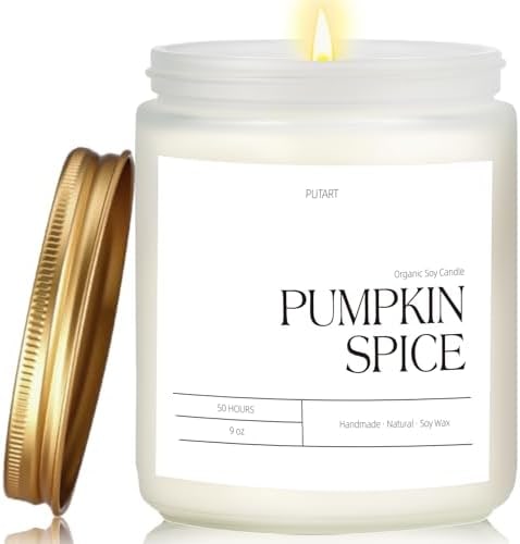 Hand-Poured Soy Candle in Frosted Glass Jar, 9oz - Photo 2