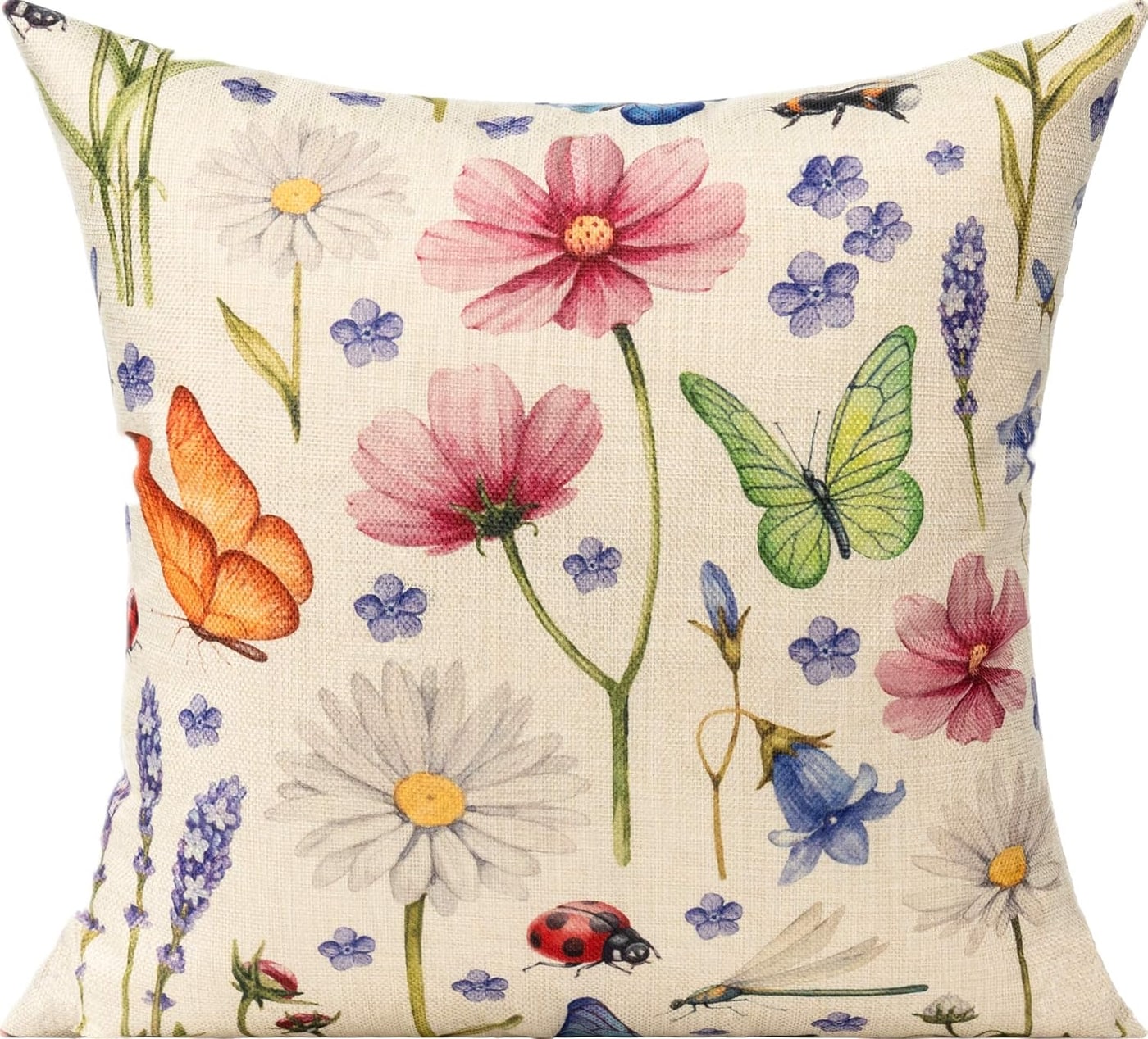 Garden Floral Outdoor Pillow Covers, Set of 4 - Photo 4