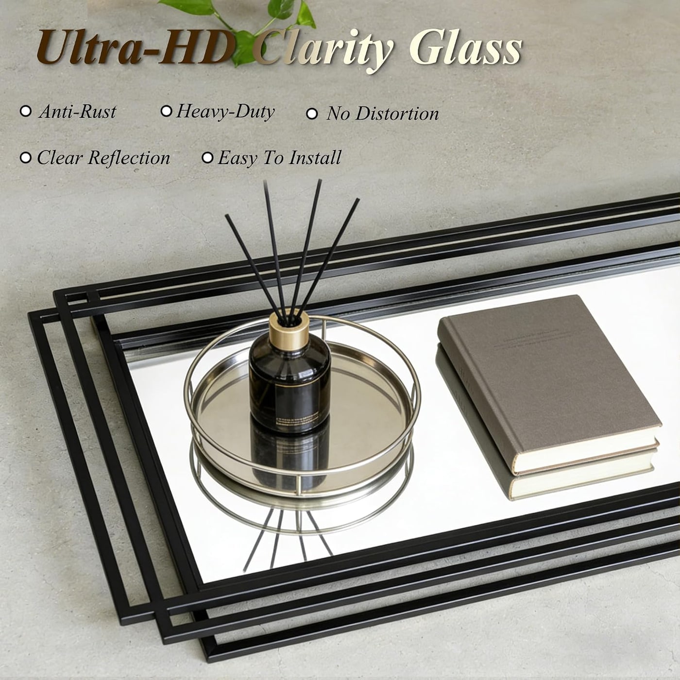 Large Geometric Art Deco Wall Mirror - Photo 2