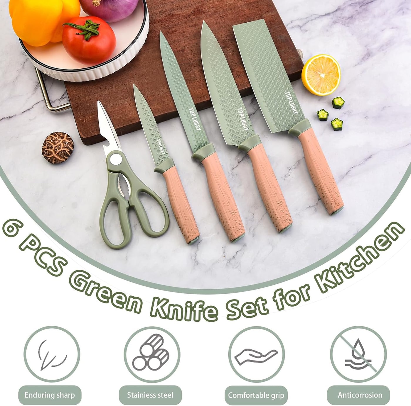 Six-Piece Stainless Steel Knife Block Set - Photo 4