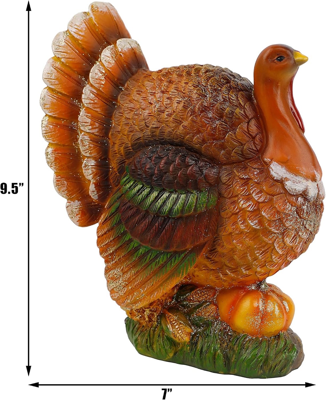 Hand-Painted Resin Turkey Harvest Centerpiece - Photo 3