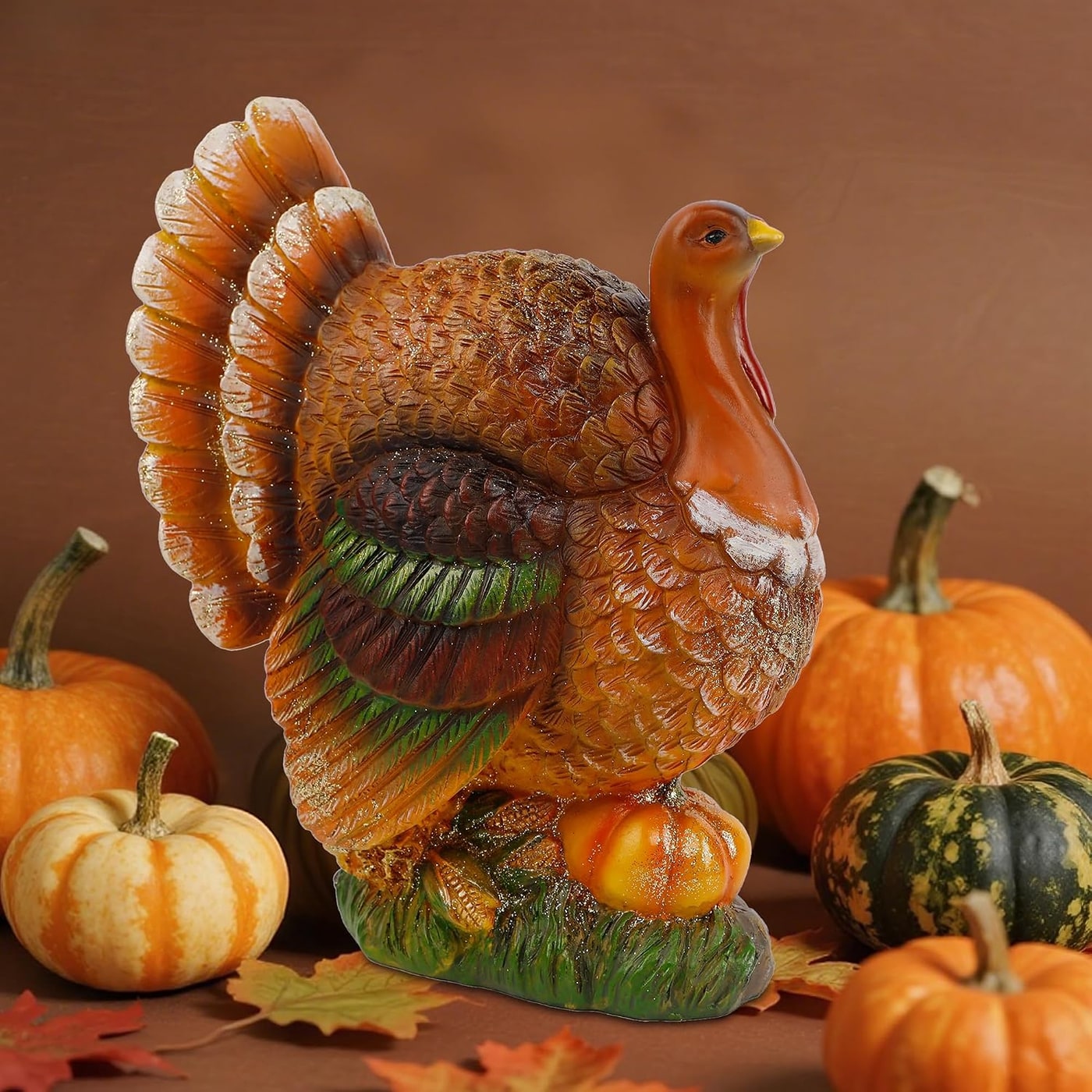 Hand-Painted Resin Turkey Harvest Centerpiece - Photo 4