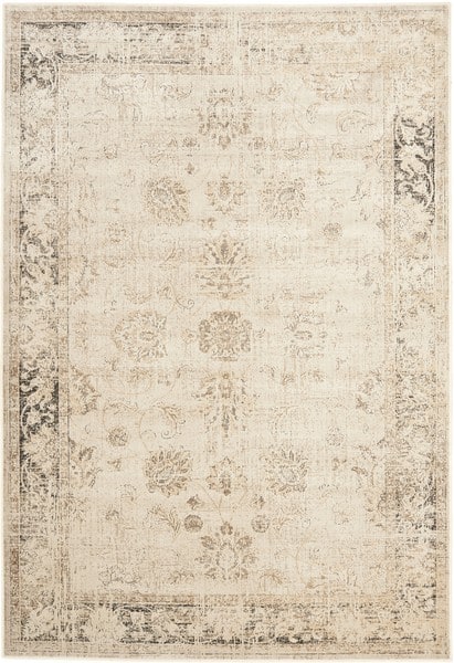Helve Vintage Distressed Oriental Area Rug - Stone