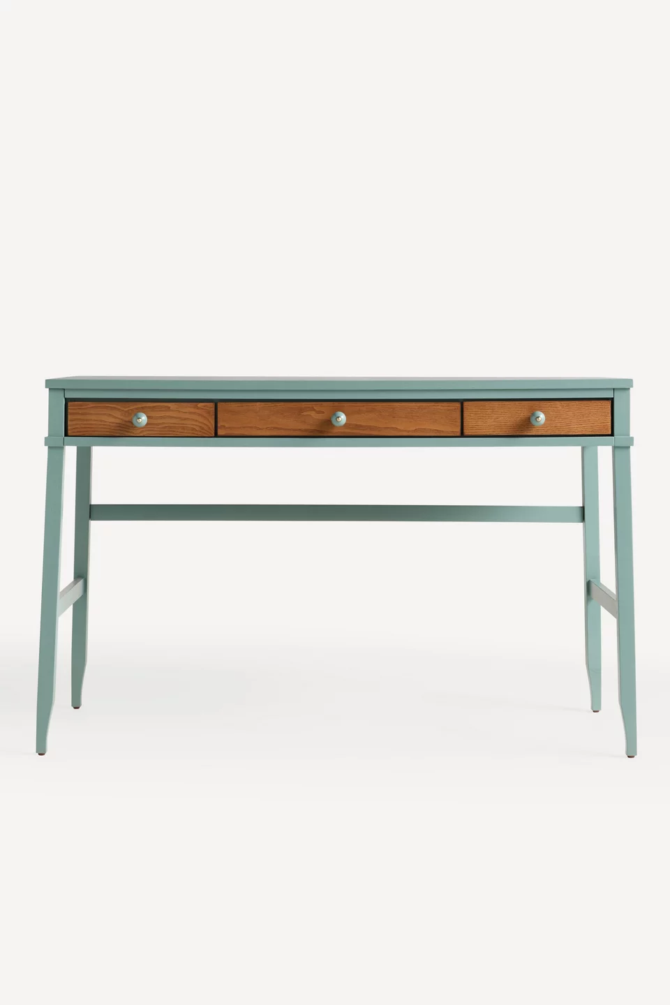 Hewitt Ash Wood Writing Desk - Wedgewood Blue