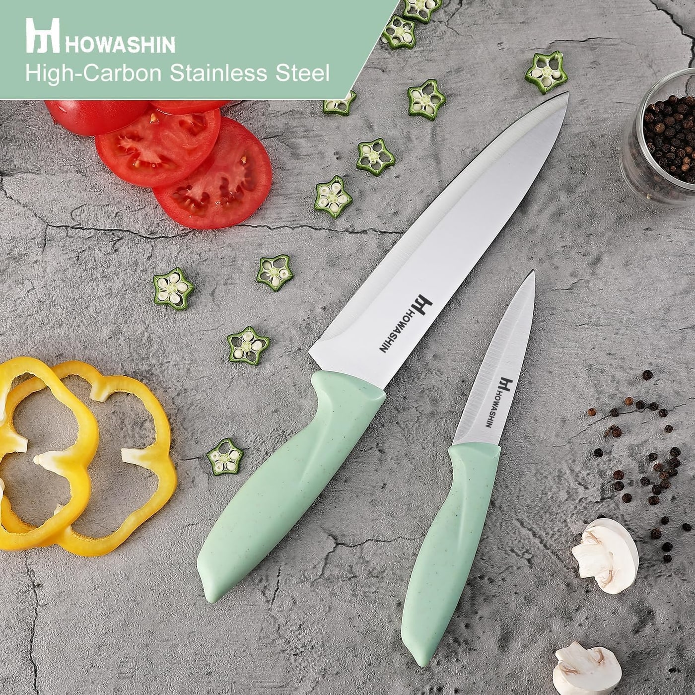 Kitchen Knife Block Set with Built-In Sharpener - Photo 3