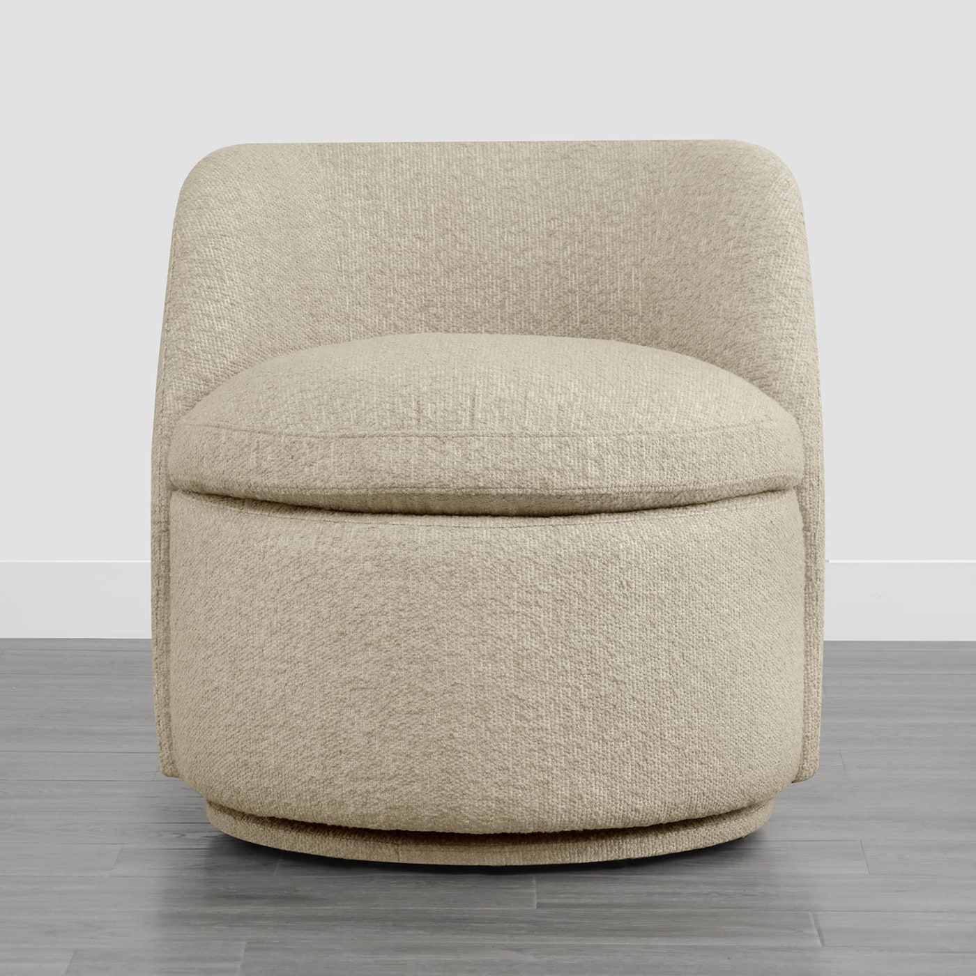 Jolie Bouclé Swivel Accent Chair - Photo 3