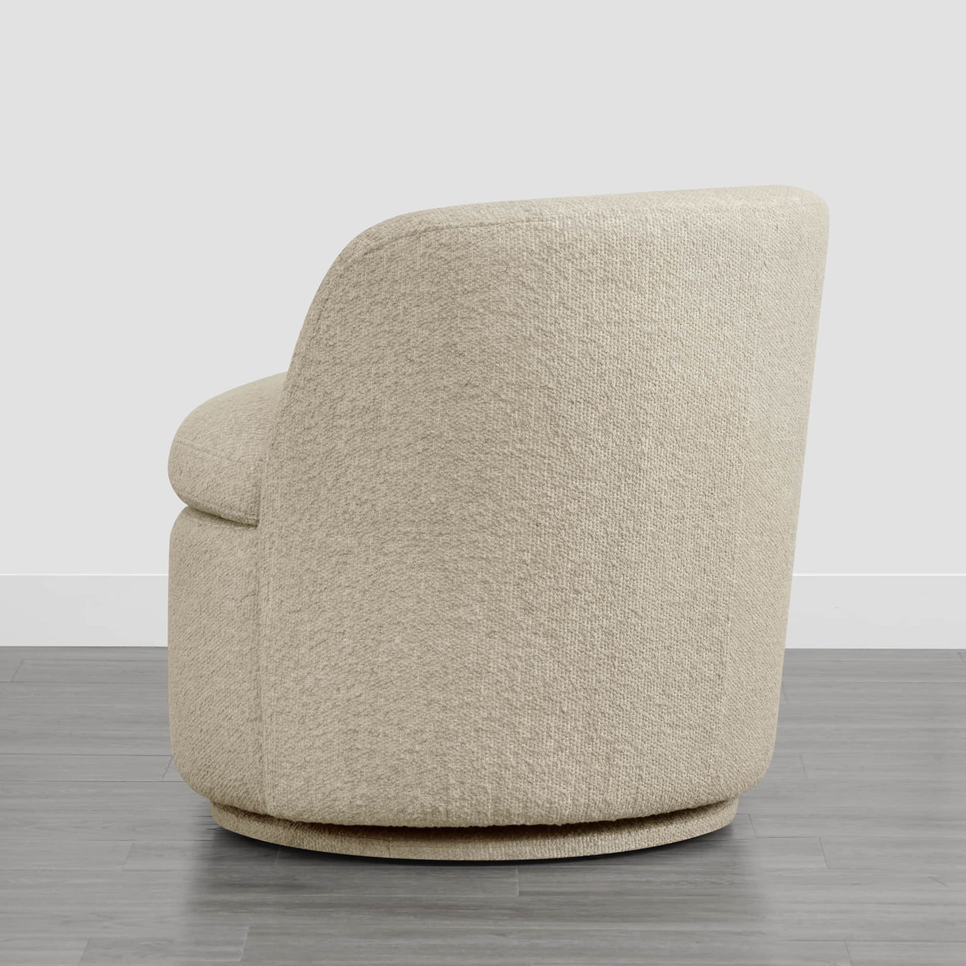 Jolie Bouclé Swivel Accent Chair - Photo 4