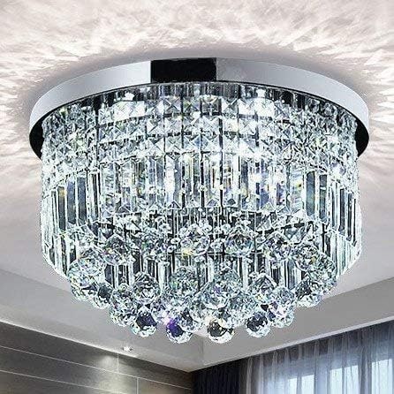 K9 Crystal Raindrop Flush Mount Chandelier