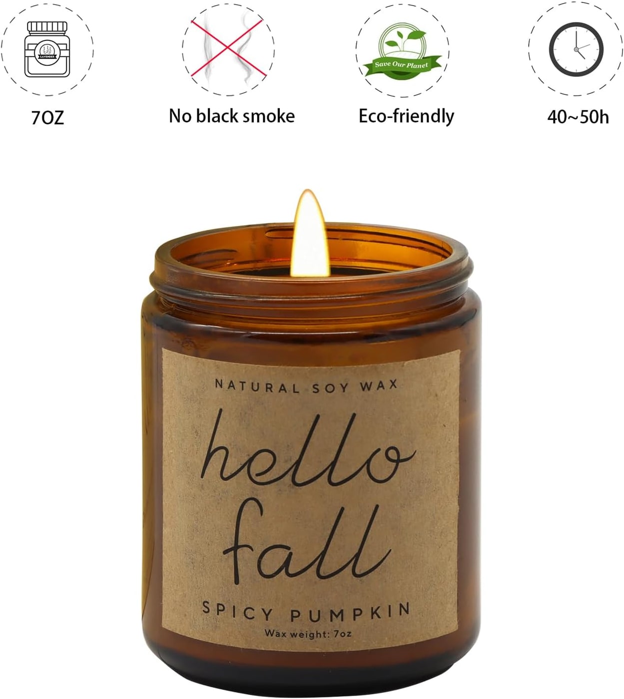 Fall Scented Soy Candle in Glass Jar - Photo 2