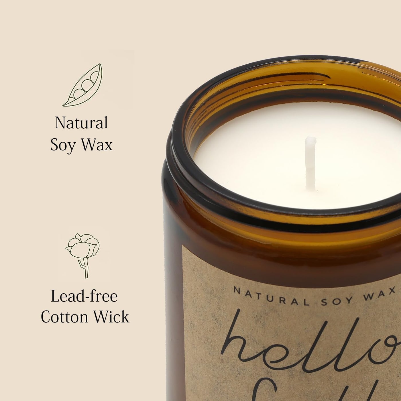 Fall Scented Soy Candle in Glass Jar - Photo 3